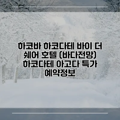 하코바 하코다테 바이 더 쉐어 호텔 (바다전망) 하코다테 아고다 특가 예약정보