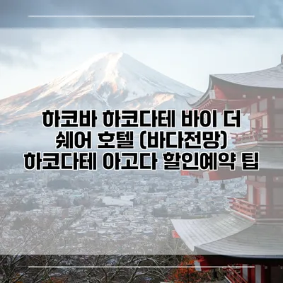 하코바 하코다테 바이 더 쉐어 호텔 (바다전망) 하코다테 아고다 할인예약 팁