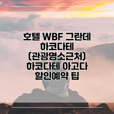 호텔 WBF 그란데 하코다테 (관광명소근처) 하코다테 아고다 할인예약 팁