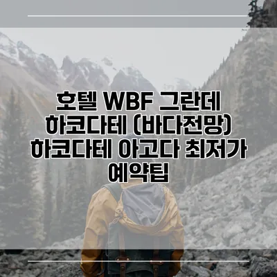 호텔 WBF 그란데 하코다테 (바다전망) 하코다테 아고다 최저가 예약팁
