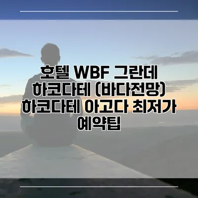호텔 WBF 그란데 하코다테 (바다전망) 하코다테 아고다 최저가 예약팁