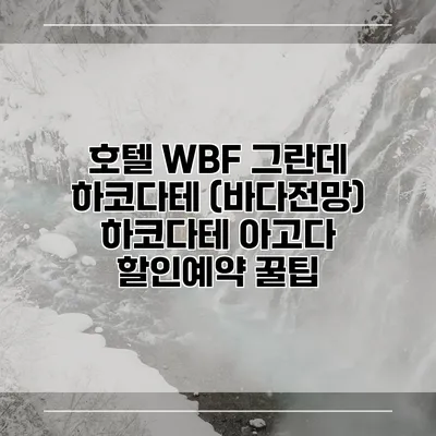 호텔 WBF 그란데 하코다테 (바다전망) 하코다테 아고다 할인예약 꿀팁