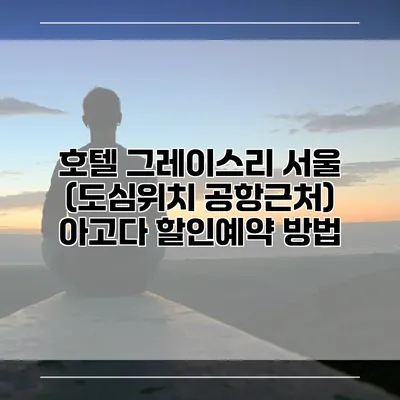 호텔 그레이스리 서울 (도심위치 공항근처) 아고다 할인예약 방법