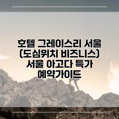 호텔 그레이스리 서울 (도심위치 비즈니스) 서울 아고다 특가 예약가이드