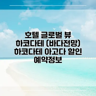 호텔 글로벌 뷰 하코다테 (바다전망) 하코다테 아고다 할인 예약정보