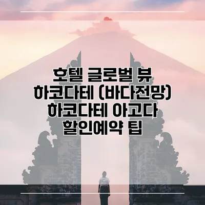 호텔 글로벌 뷰 하코다테 (바다전망) 하코다테 아고다 할인예약 팁