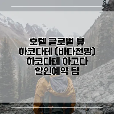 호텔 글로벌 뷰 하코다테 (바다전망) 하코다테 아고다 할인예약 팁