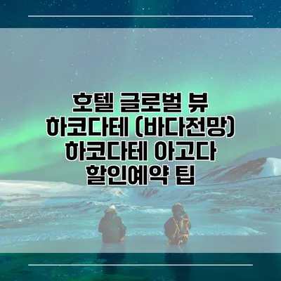 호텔 글로벌 뷰 하코다테 (바다전망) 하코다테 아고다 할인예약 팁