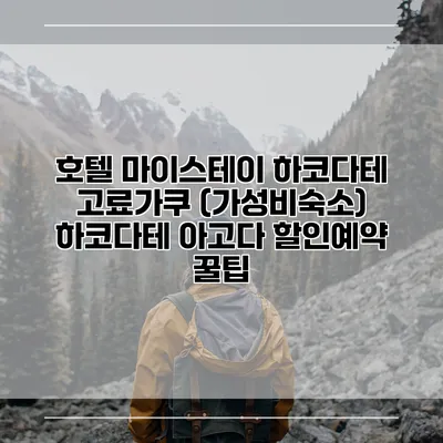 호텔 마이스테이 하코다테 고료가쿠 (가성비숙소) 하코다테 아고다 할인예약 꿀팁