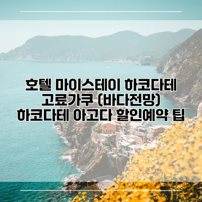 호텔 마이스테이 하코다테 고료가쿠 (바다전망) 하코다테 아고다 할인예약 팁