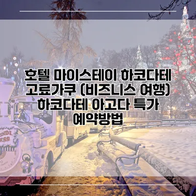 호텔 마이스테이 하코다테 고료가쿠 (비즈니스 여행) 하코다테 아고다 특가 예약방법