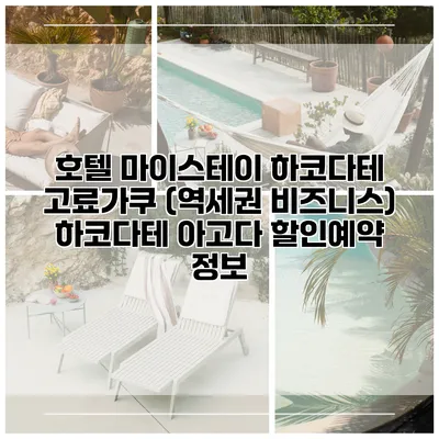 호텔 마이스테이 하코다테 고료가쿠 (역세권 비즈니스) 하코다테 아고다 할인예약 정보