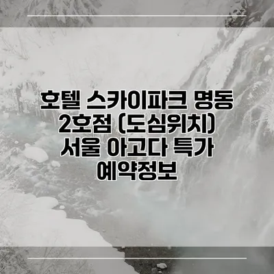호텔 스카이파크 명동 2호점 (도심위치) 서울 아고다 특가 예약정보