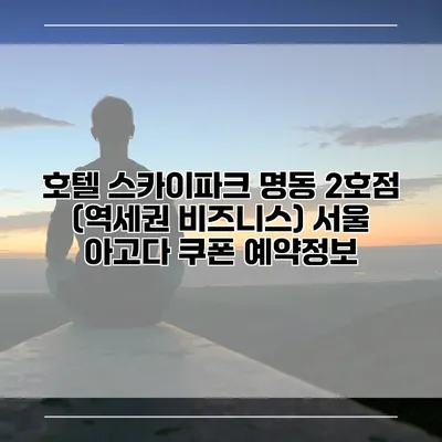 호텔 스카이파크 명동 2호점 (역세권 비즈니스) 서울 아고다 쿠폰 예약정보