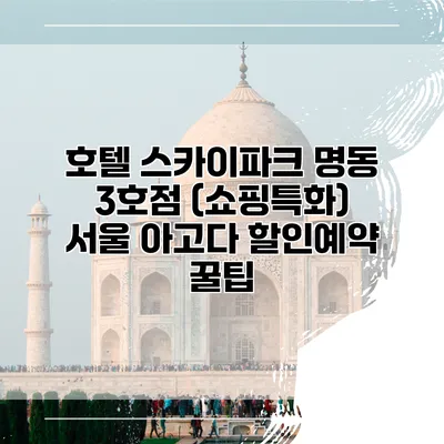 호텔 스카이파크 명동 3호점 (쇼핑특화) 서울 아고다 할인예약 꿀팁
