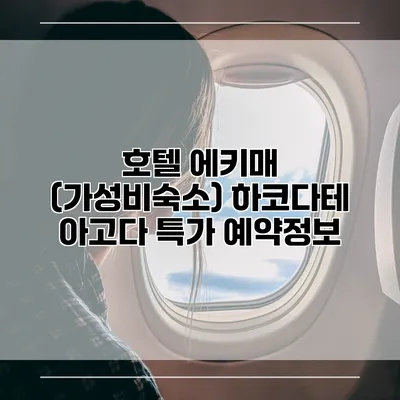 호텔 에키매 (가성비숙소) 하코다테 아고다 특가 예약정보