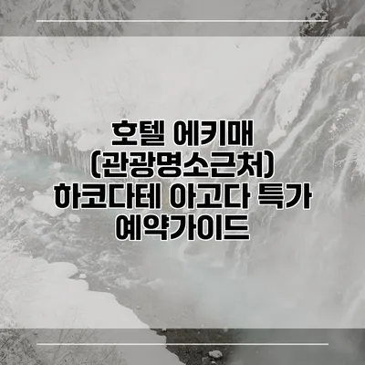 호텔 에키매 (관광명소근처) 하코다테 아고다 특가 예약가이드