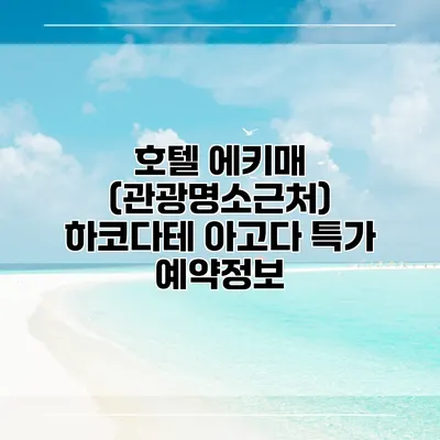 호텔 에키매 (관광명소근처) 하코다테 아고다 특가 예약정보