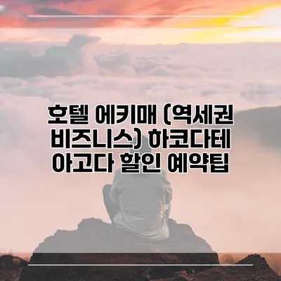 호텔 에키매 (역세권 비즈니스) 하코다테 아고다 할인 예약팁