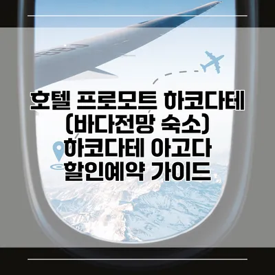 호텔 프로모트 하코다테 (바다전망 숙소) 하코다테 아고다 할인예약 가이드