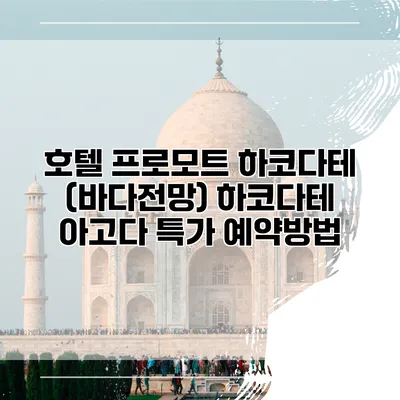 호텔 프로모트 하코다테 (바다전망) 하코다테 아고다 특가 예약방법