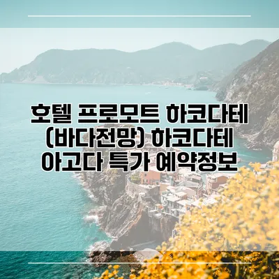 호텔 프로모트 하코다테 (바다전망) 하코다테 아고다 특가 예약정보