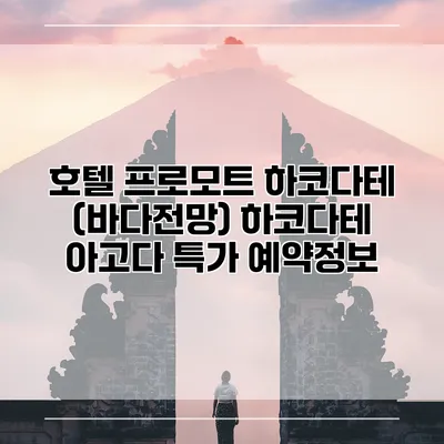 호텔 프로모트 하코다테 (바다전망) 하코다테 아고다 특가 예약정보