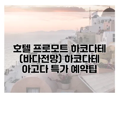 호텔 프로모트 하코다테 (바다전망) 하코다테 아고다 특가 예약팁