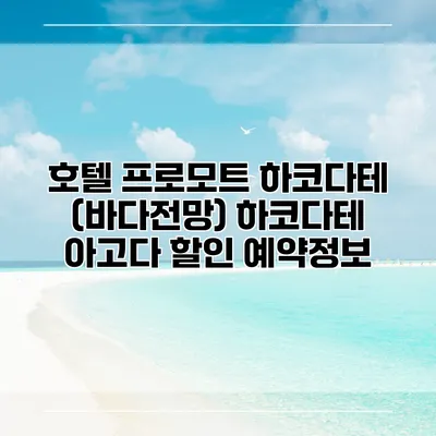 호텔 프로모트 하코다테 (바다전망) 하코다테 아고다 할인 예약정보