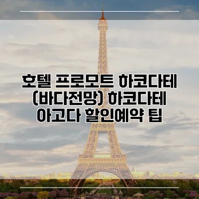 호텔 프로모트 하코다테 (바다전망) 하코다테 아고다 할인예약 팁
