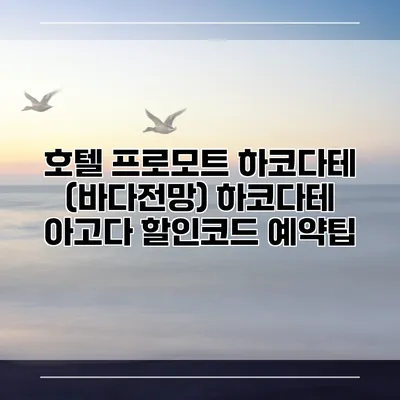 호텔 프로모트 하코다테 (바다전망) 하코다테 아고다 할인코드 예약팁